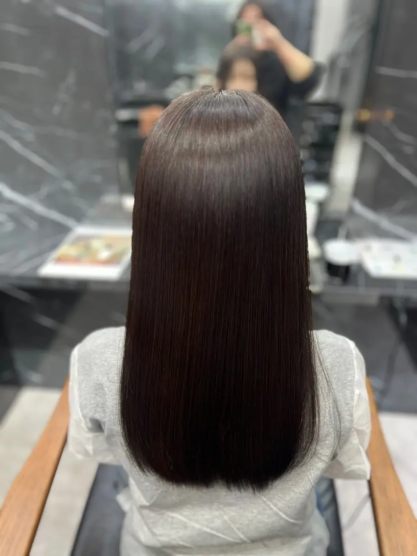 セミロング くせ毛 ulu+sia/ 神戸本格派髪質改善のヘアスタイル