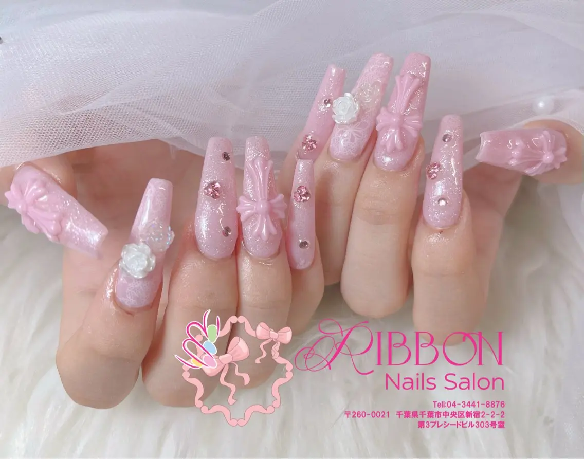 ネイル フットネイル フレンチネイル ジェルネイル マグネットネイル 持ち込み ハンドネイル Ribbonnail salonのネイルデザイン