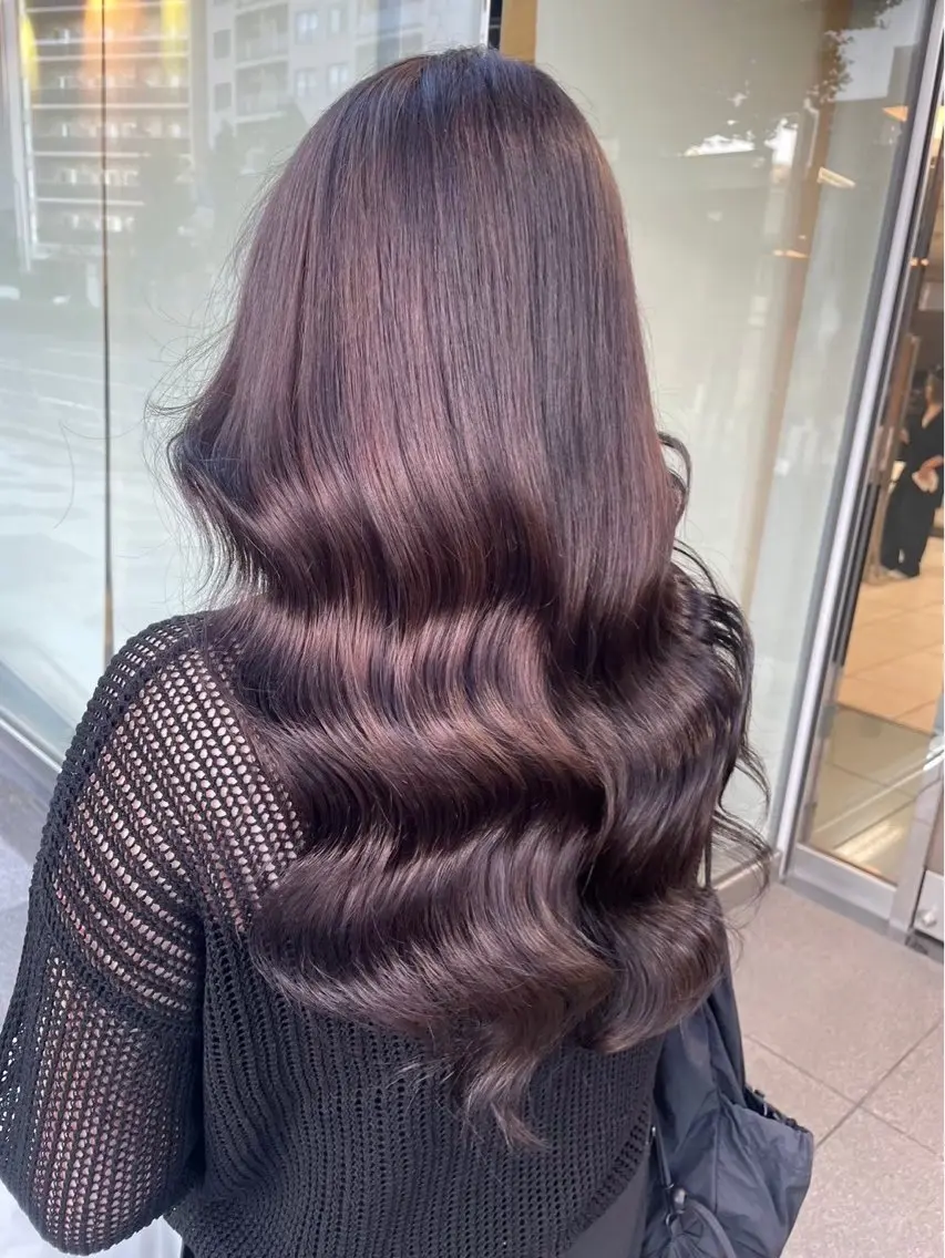 ロング カラー パーマ miiko🌼 大人カラーのヘアスタイル