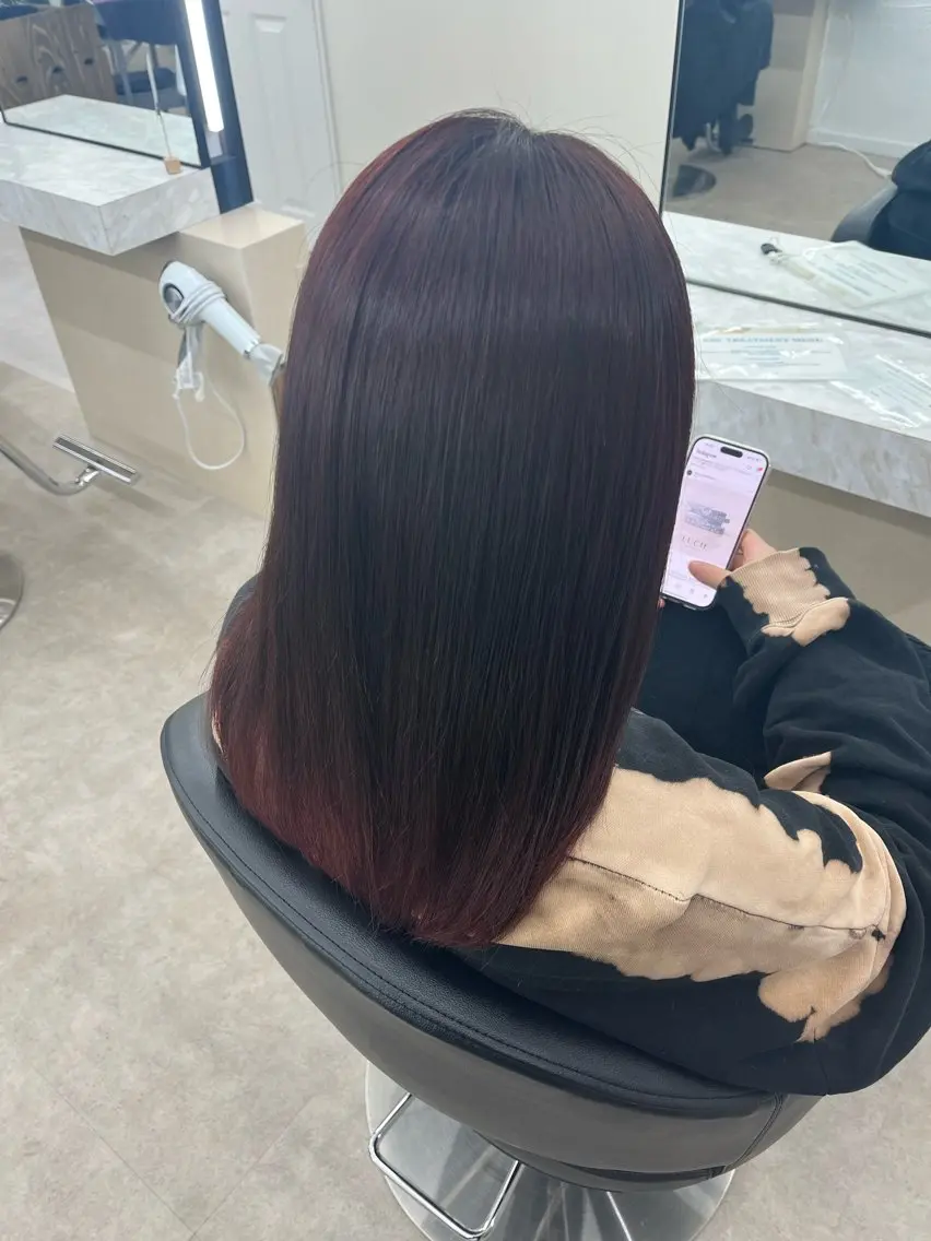 ロング 縮毛矯正 トリートメント 竹内 蓮のヘアスタイル