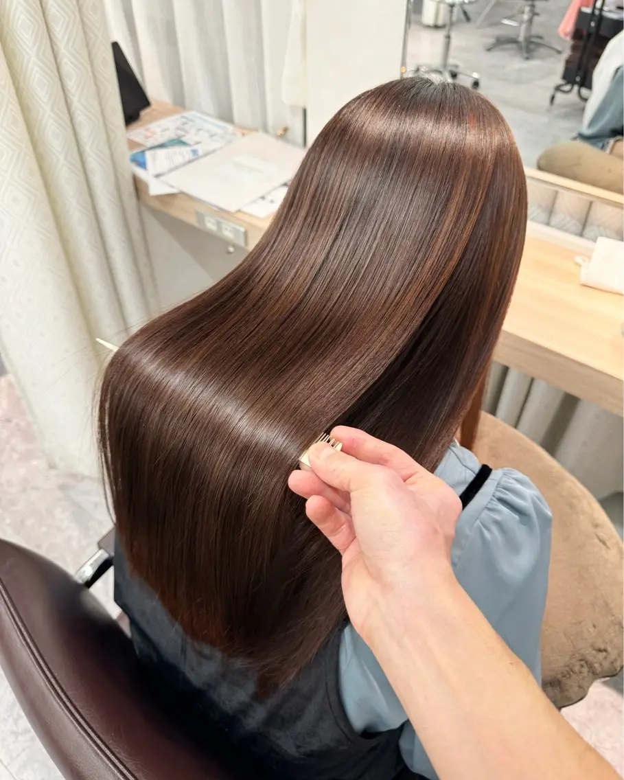 🫧ミニモ限定特別価格🫧　✨🍃似合わせカット+透明感カラー+トリートメント🍃✨の写真