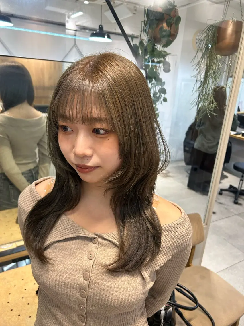 【フルコース‼️)🫧カット+ブリーチなしダブルカラー+3stepトリートメント🫧の写真