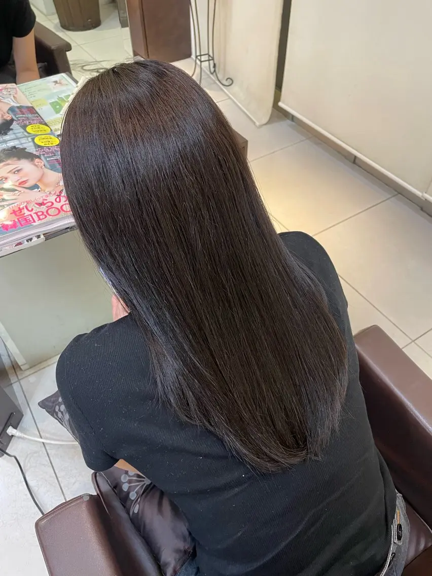 セミロング 🤎韓国ヘア ベージュ まゆか🤎のヘアスタイル