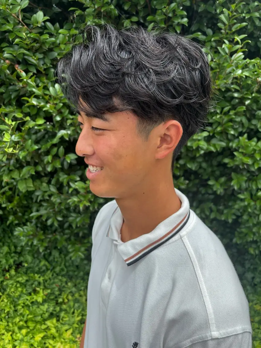 ショート カット パーマ 安藤 ひなたのヘアスタイル