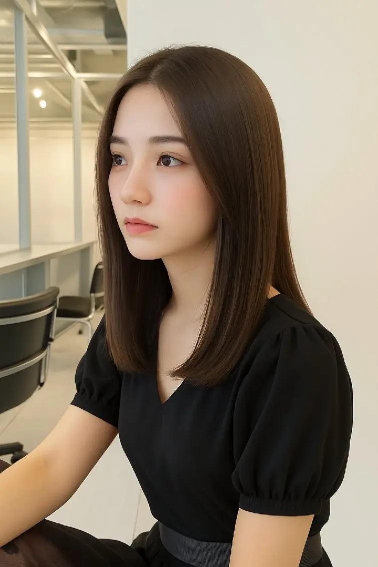 セミロング マンツーマン施術🫧 なつのヘアスタイル