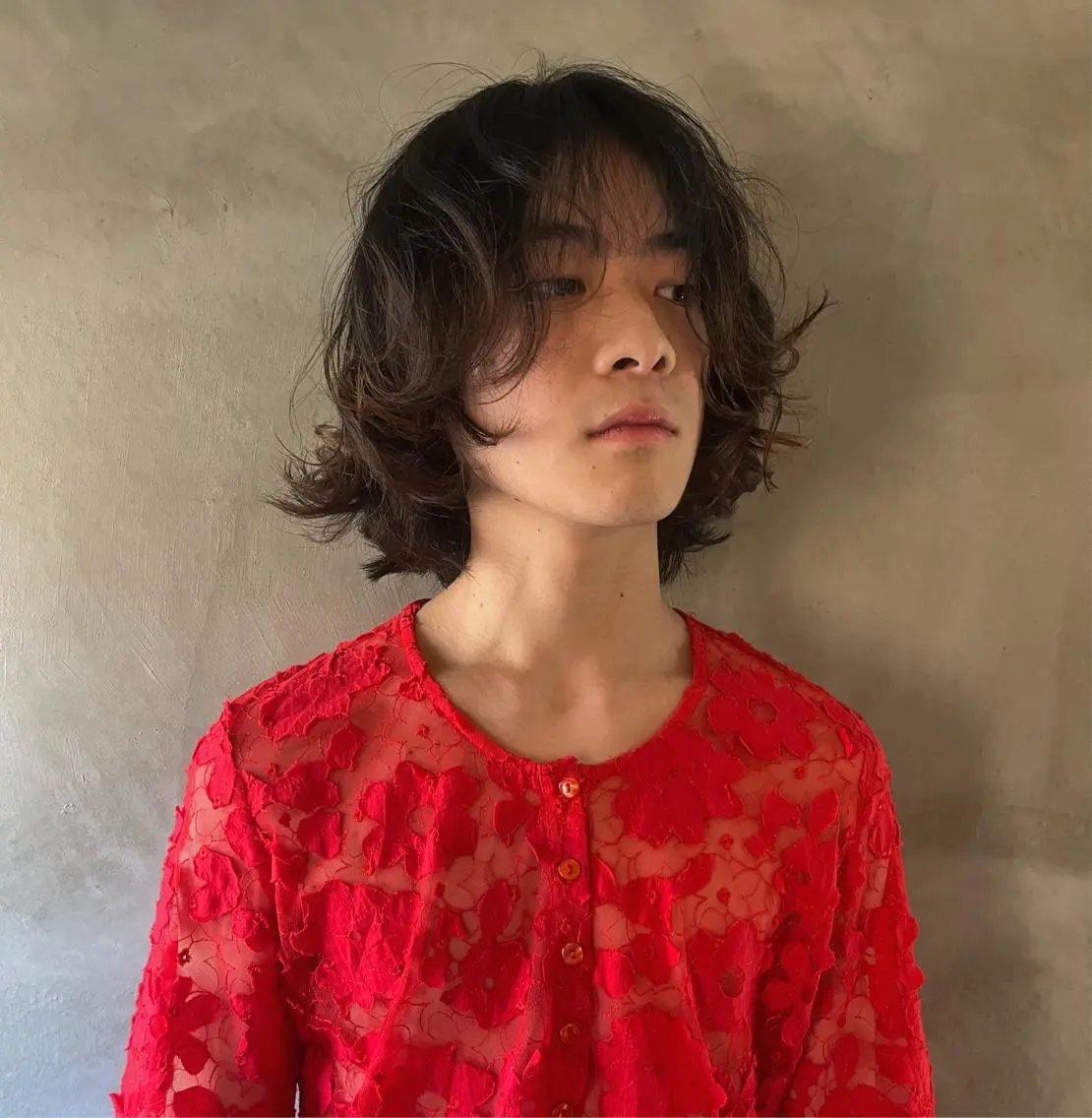 ミディアム メンズ ボブ レイヤーカット 渋谷/原宿/メンズ/ コヤマトモヤのヘアスタイル