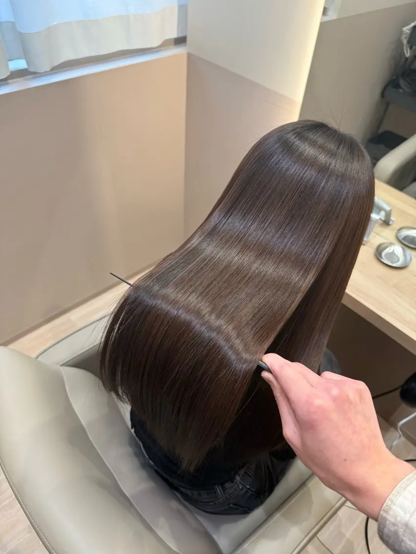 ロング カラー 透明感カラー 顔まわりレイヤー 顔周りカット 髪質改善 レイヤーカット ヘアカラー トリートメント 💎髪質改善/艶髪 原孝嘉のヘアスタイル