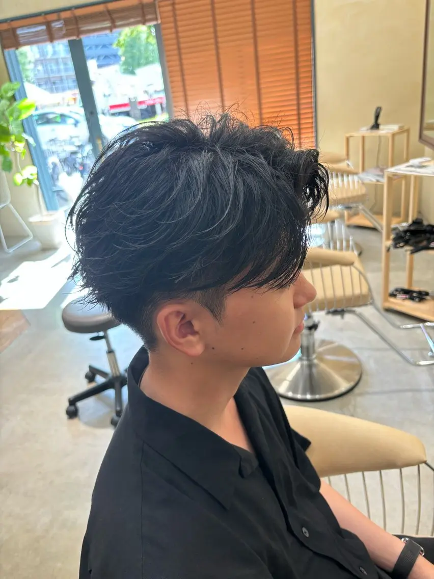 ショート メンズ カット パーマ 鹿児島 TSUBASAのヘアスタイル