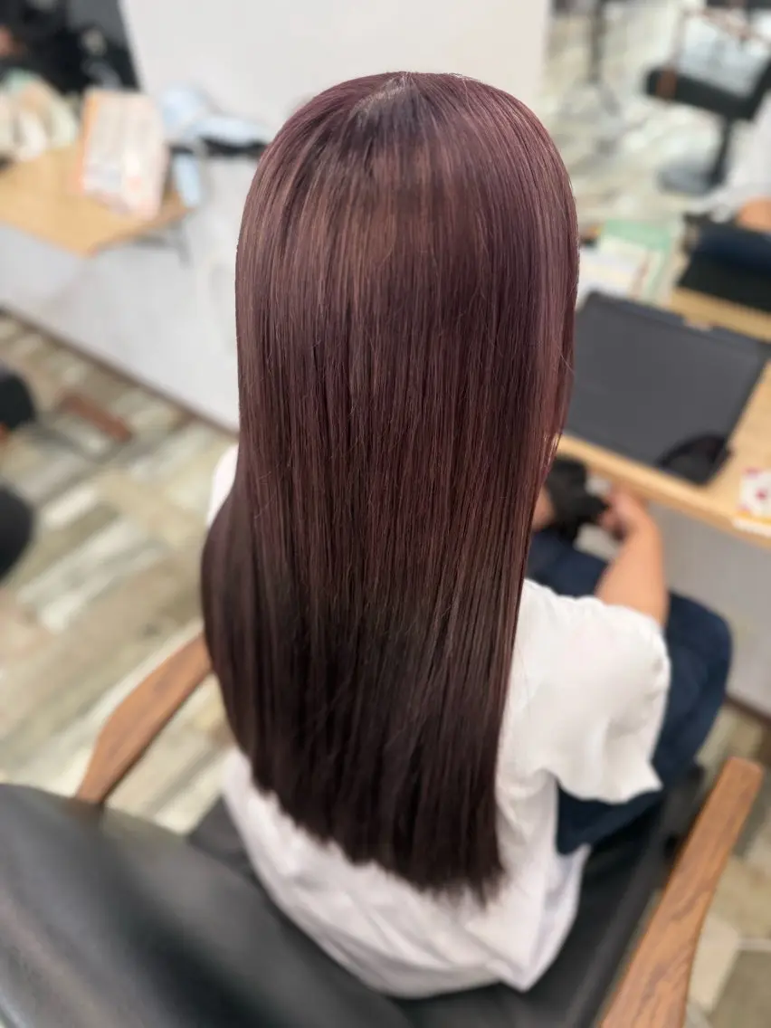 ロング カット ヘアカラー トリートメント 中西 広人のヘアスタイル
