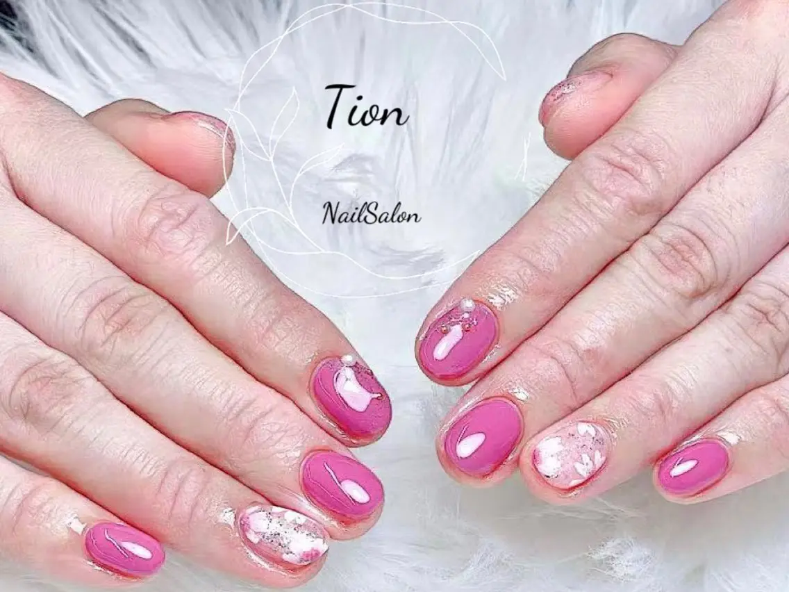 ネイル チークネイル 長さ出し フットネイル フレンチネイル ジェルネイル Nailsalon Tion武蔵小杉店のネイルデザイン