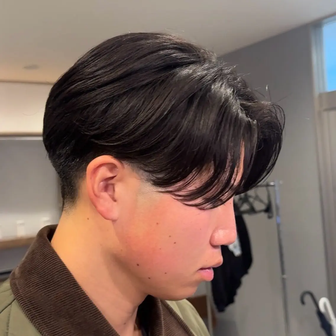 パーマ メンズ センターパート メンズパーマ カット パーマ Miyabi.💋 ABEYLEVRAIのヘアスタイル