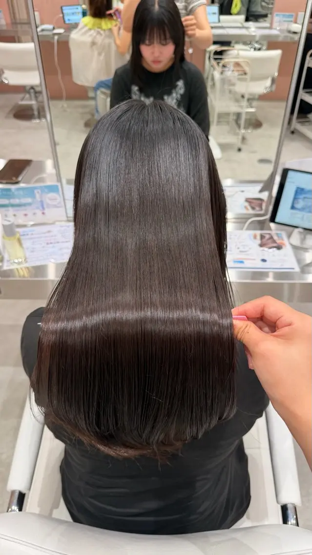 ロング カット 縮毛矯正 トリートメント ヘッドスパ ヘアセット 🇰🇷韓国ワンホン カラー🎀✨️AYUのヘアスタイル