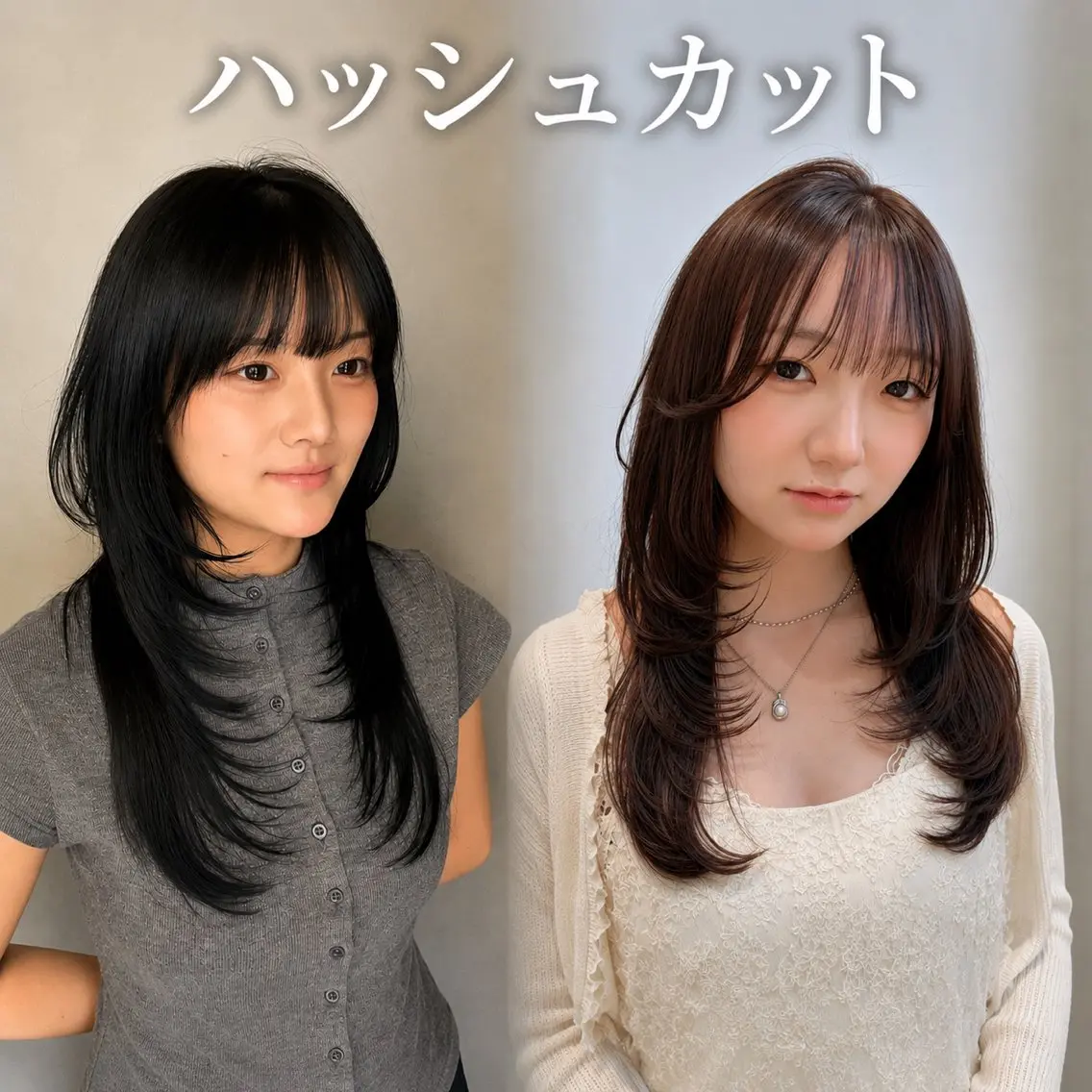 ロング カラー カット トリートメント ハッシュカット/レイ ヤー/🌟チャンのヘアスタイル