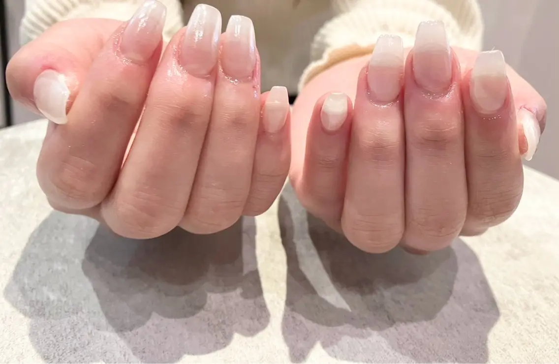 ネイル 長さ出し ミラーネイル ハンドネイル ecrin 💎 mayuのネイルデザイン