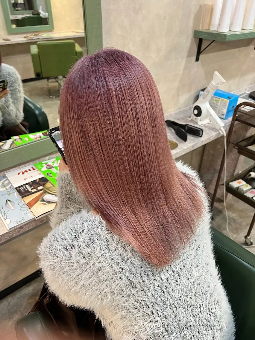セミロング カラー カット ヘアカラー トリートメント 水野 亨祐のヘアスタイル