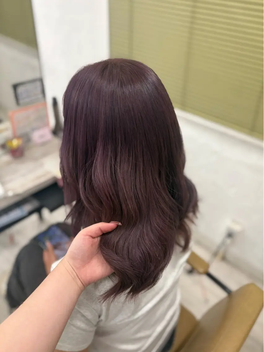 セミロング カラー カット ヘアカラー トリートメント 暖色系カラー/ピンク Ririi🎀のヘアスタイル