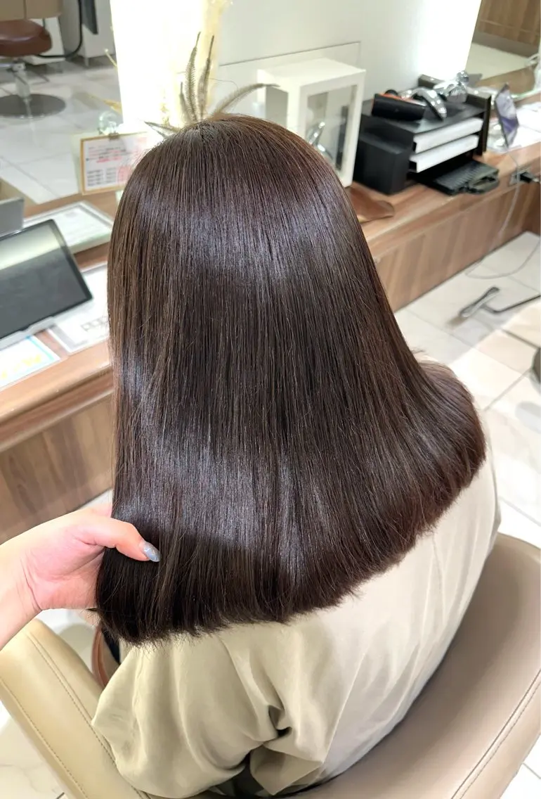 セミロング カラー 透明感カラー 北島亜弥/髪質改善 /カラーのヘアスタイル