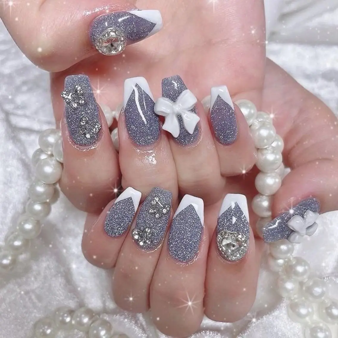 ネイル マグネットネイル ミラーネイル ニュアンスネイル ピンク ネイルチップ Lee Nailsのネイルデザイン