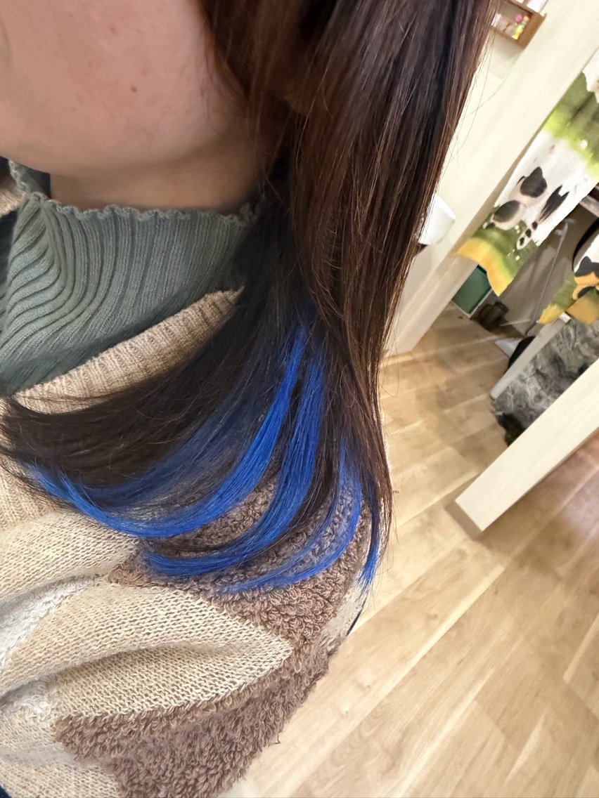 セミロング エクステ 崎口 幸人のヘアスタイル
