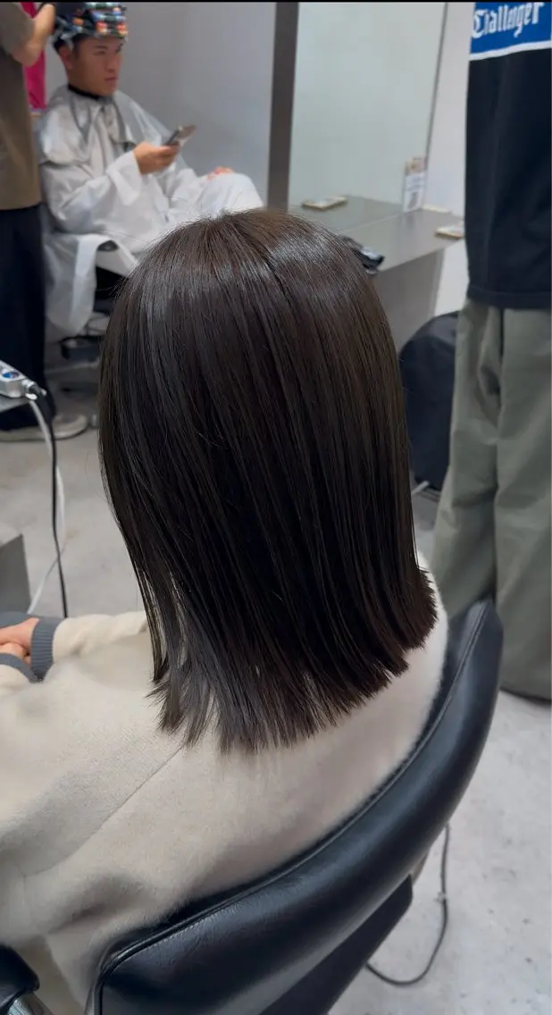 ミディアム カラー ベージュカラー ダブルカラー オリーブベージュ 当日予約⭕️ 太田のヘアスタイル
