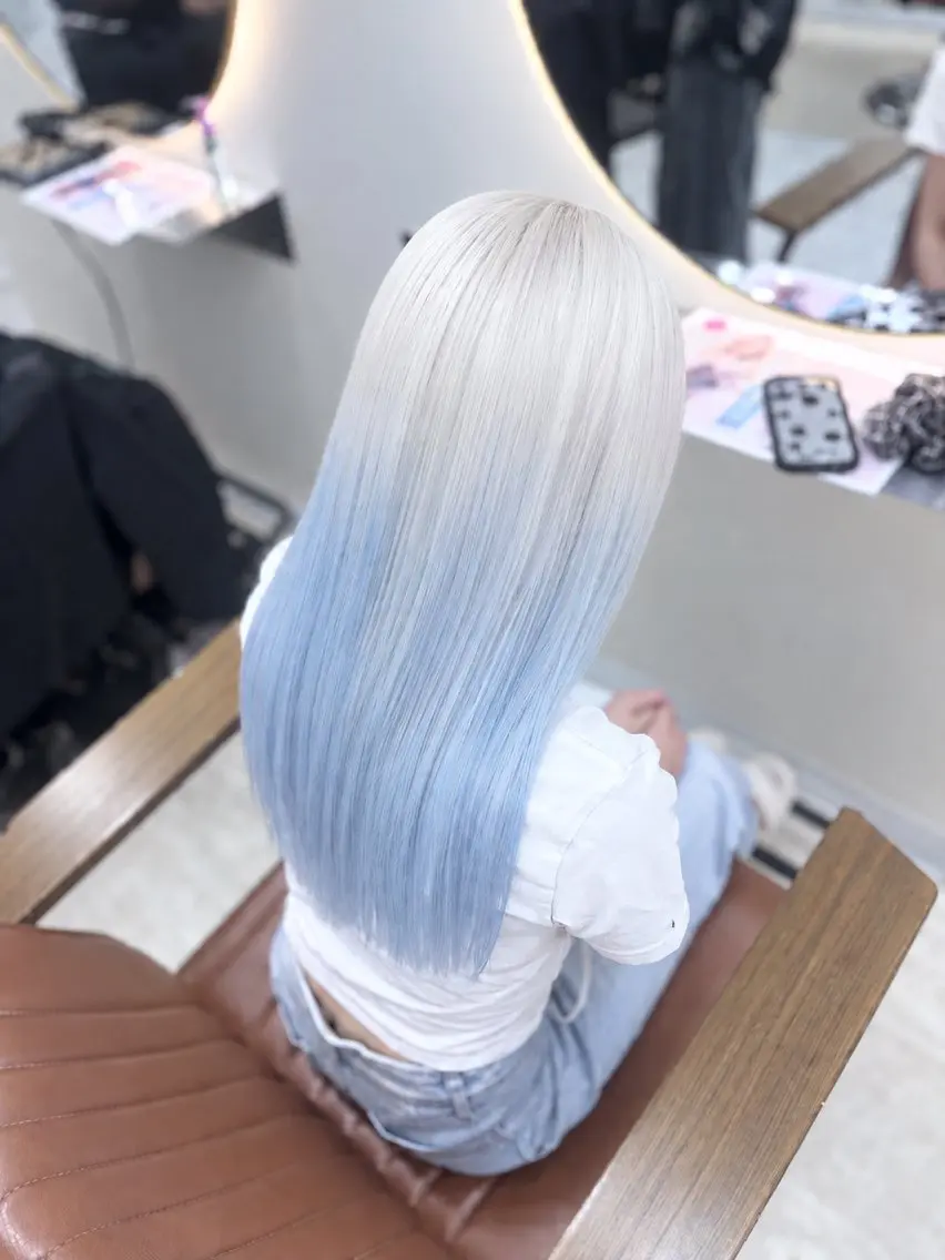 ロング カラー ヘアカラー トリートメント ヘッドスパ ハイトーン/ブリーチ 職人/森山陽向のヘアスタイル