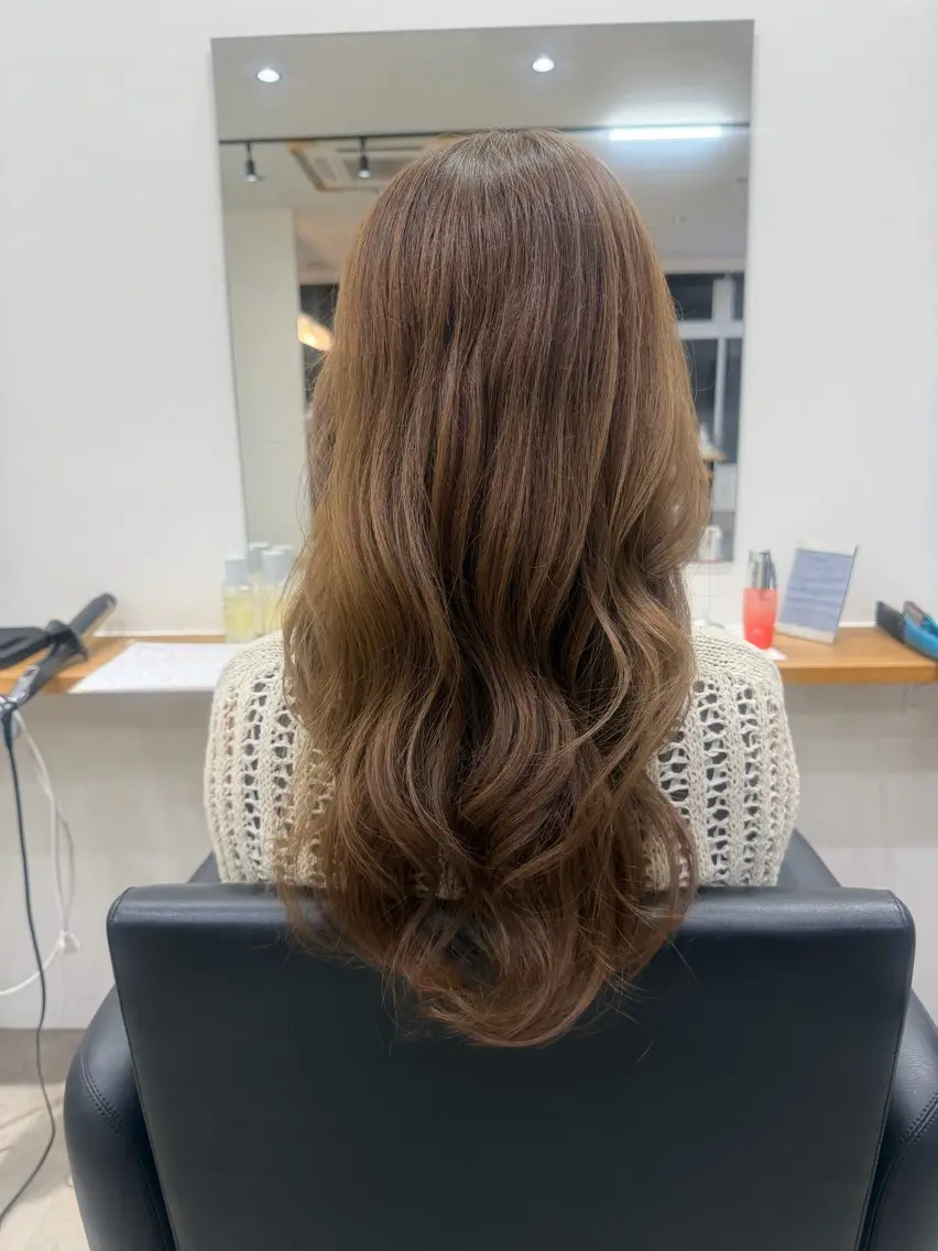 ロングカット💇♀️➕ワンカラー🍇➕Aujua4ステップトリートメント🫧の写真