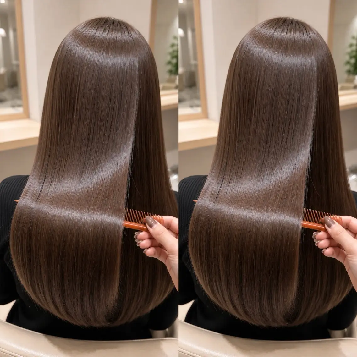 ロング カラー カット ヘアカラー トリートメント 【髪質改善特化】 艶髪/透明感カラーのヘアスタイル