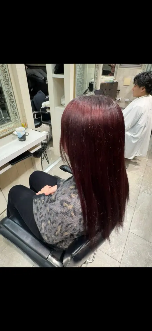 ロング カラー ブリーチ 平野 世菜のヘアスタイル