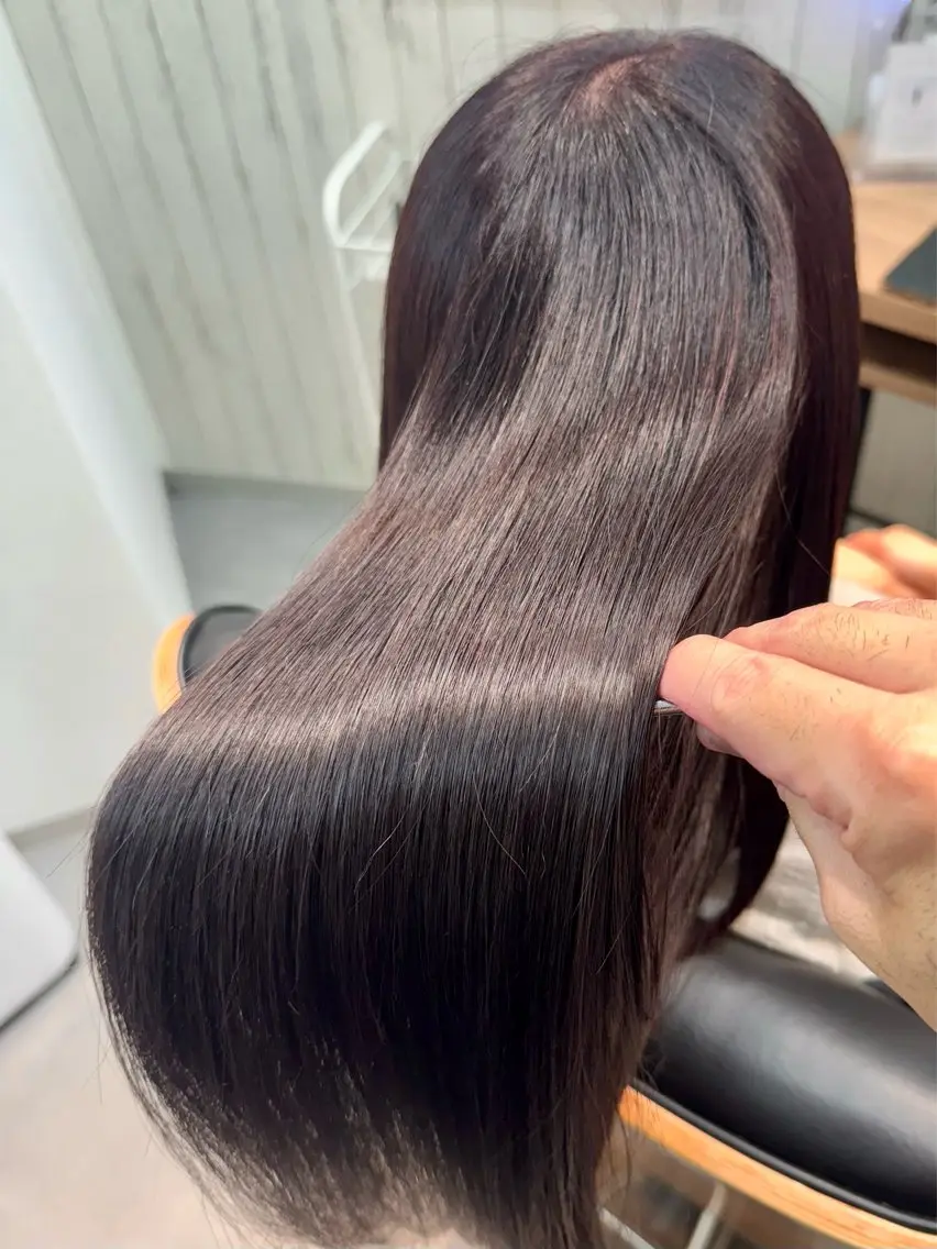 ロング カラー 髪質改善 艶髪改善師/高橋潤 /縮毛矯正のヘアスタイル