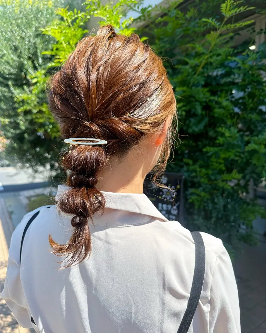 ミディアム ヘアセット ツヤ髪質改善 💜れいな💜のヘアスタイル