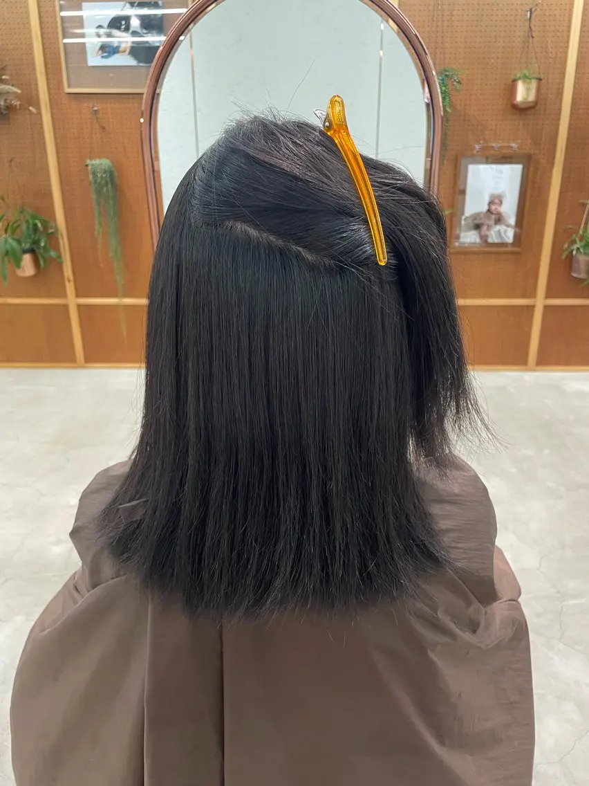 縮毛矯正 鶴井 美空のヘアスタイル