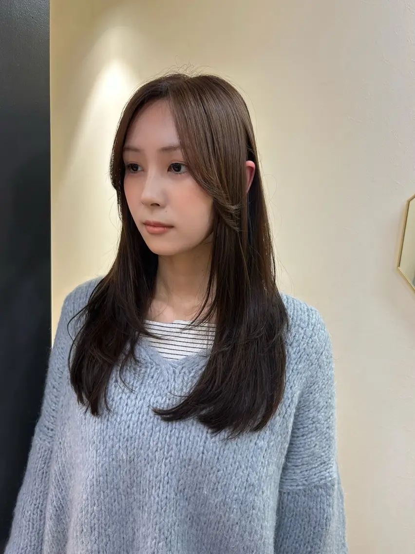 ロング カラー レイヤーカット カット ヘアカラー トリートメント hubhair レイヤー/透明感のヘアスタイル