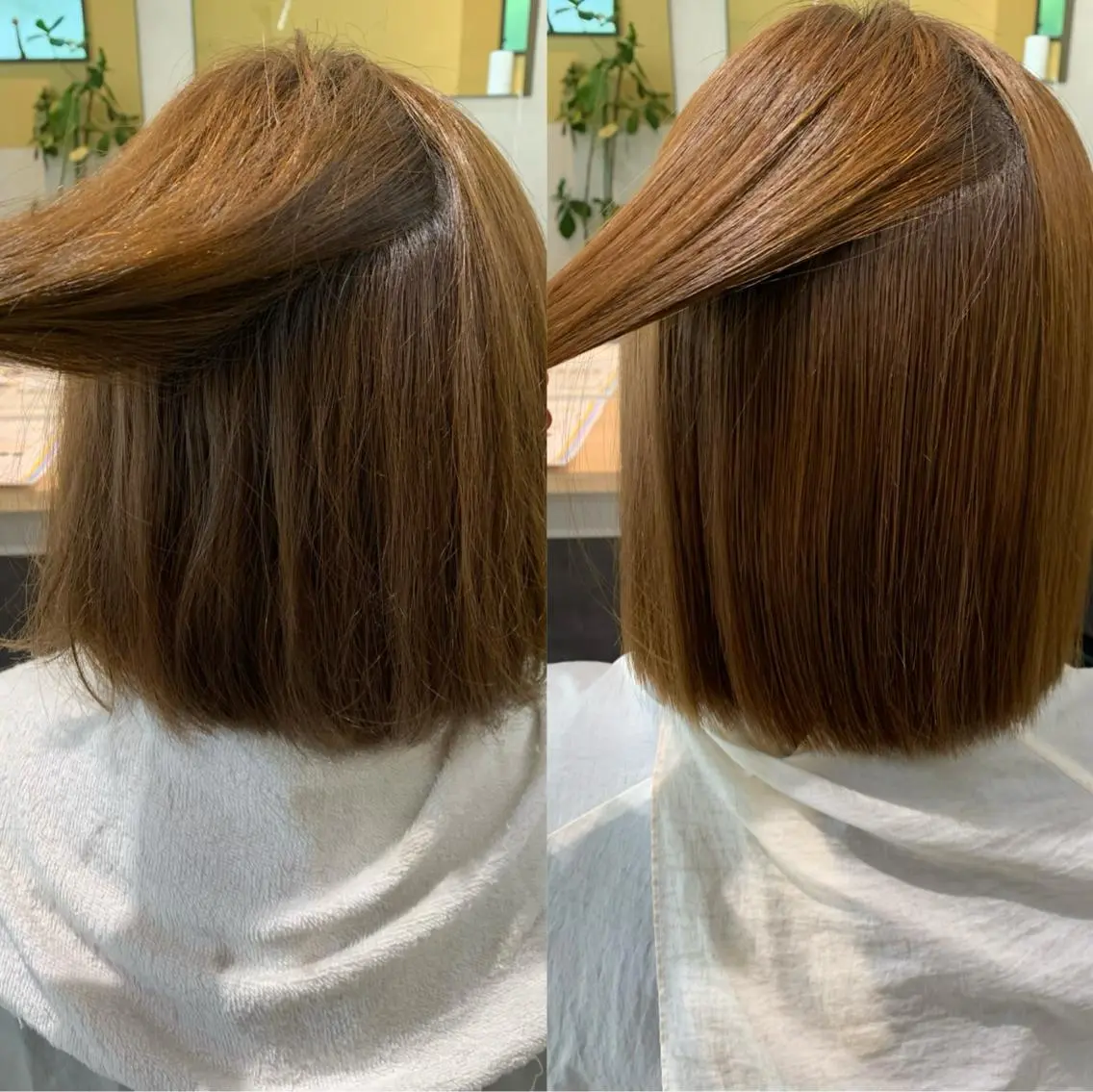 ショート パーマ 髪質改善 ストレートパーマ カット 縮毛矯正 トリートメント hubhair レイヤー/透明感のヘアスタイル