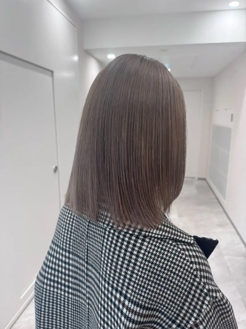 ミディアム カット ヘアカラー トリートメント カット特化 /BLUET/新宿のヘアスタイル