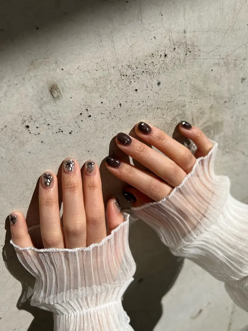 ネイル ハート 持ち込み リボン Charme. NOBUKOのネイルデザイン