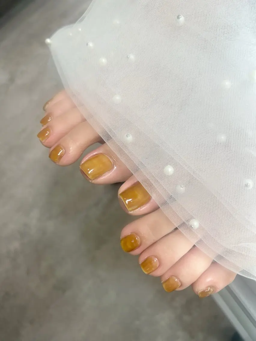 ネイル ワンカラーネイル ハンドネイル フットネイル 🎀TIARA arisa🧸岐阜のネイルデザイン
