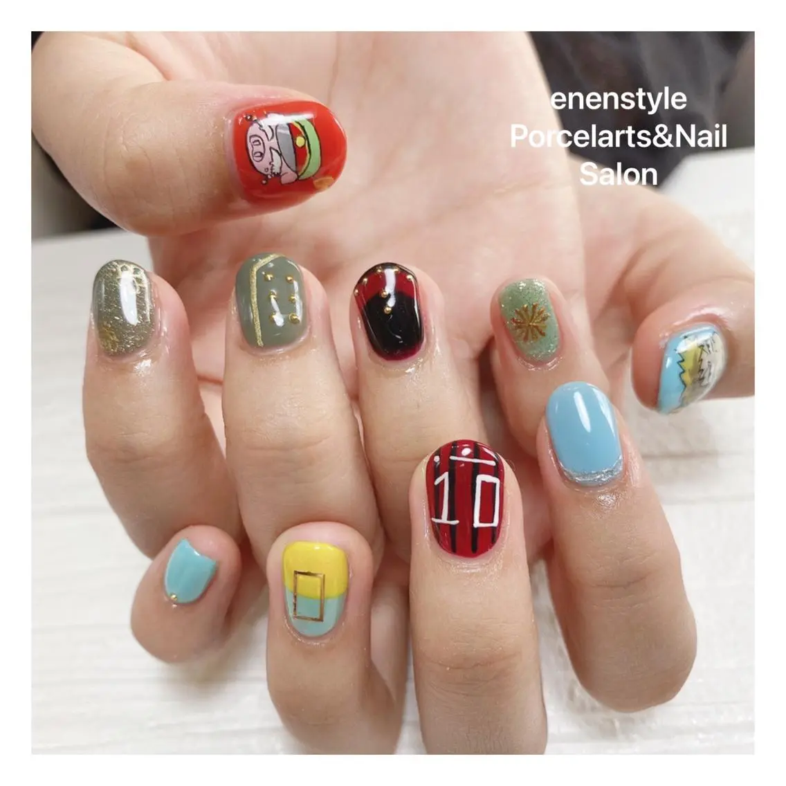 ショート ネイル 🐾enen style 🐾のネイルデザイン