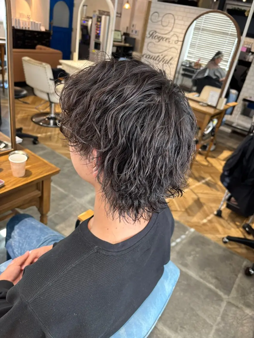 ミディアム パーマ メンズ カット パーマ トリートメント 🫟メンズスタイル 特化型マナ🫟のヘアスタイル