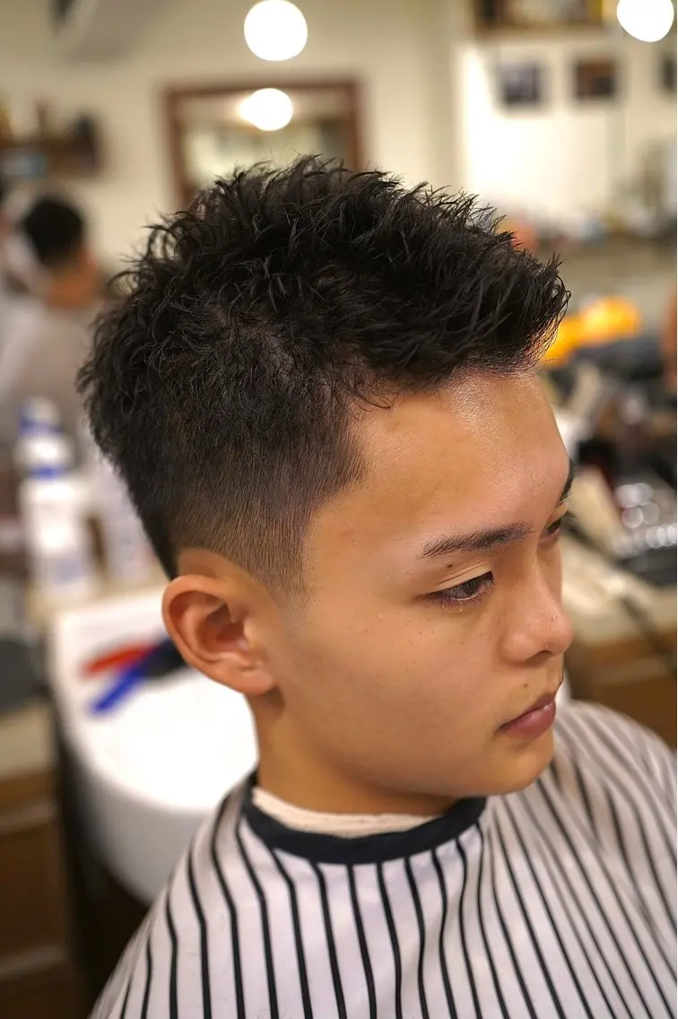 ショート パーマ カット パーマ ヘアセット 吉祥寺バーバー takumiのヘアスタイル