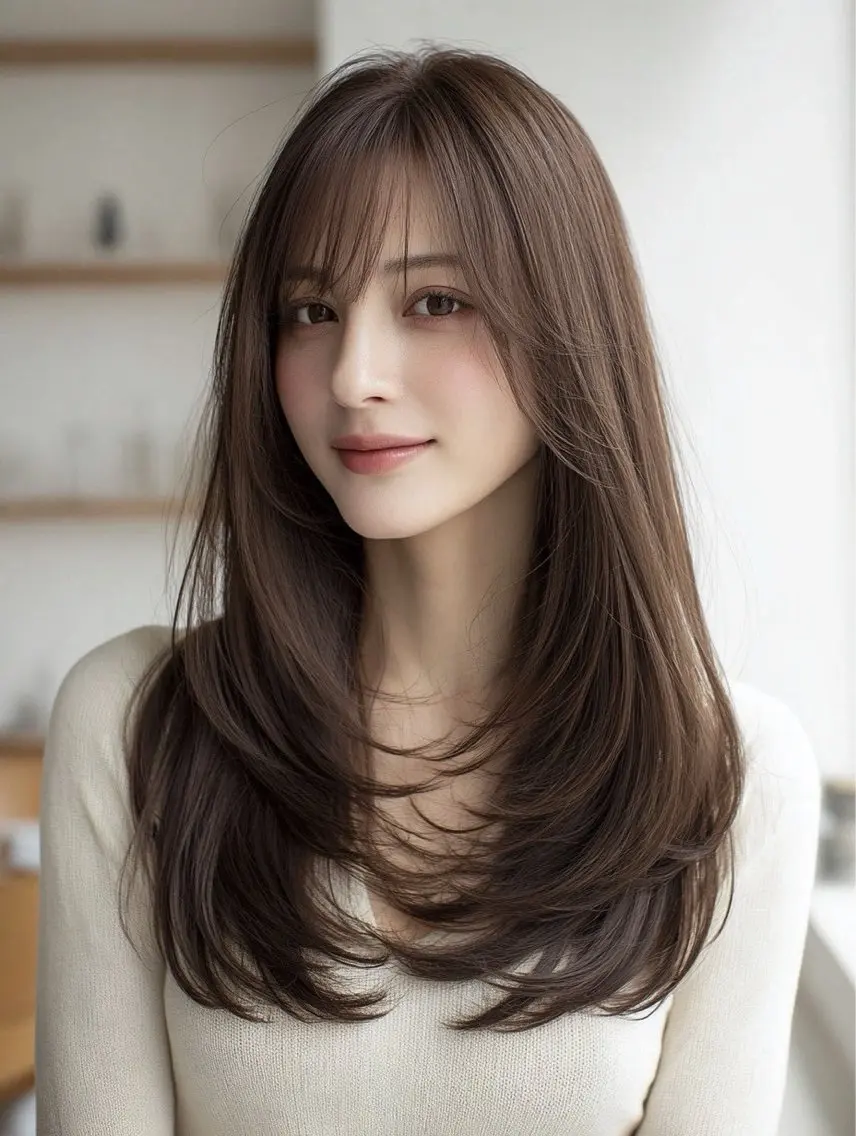 ロング カラー ヘアカラー 韓国×艶ハイトーンが かわいい✨️リオ🍒のヘアスタイル
