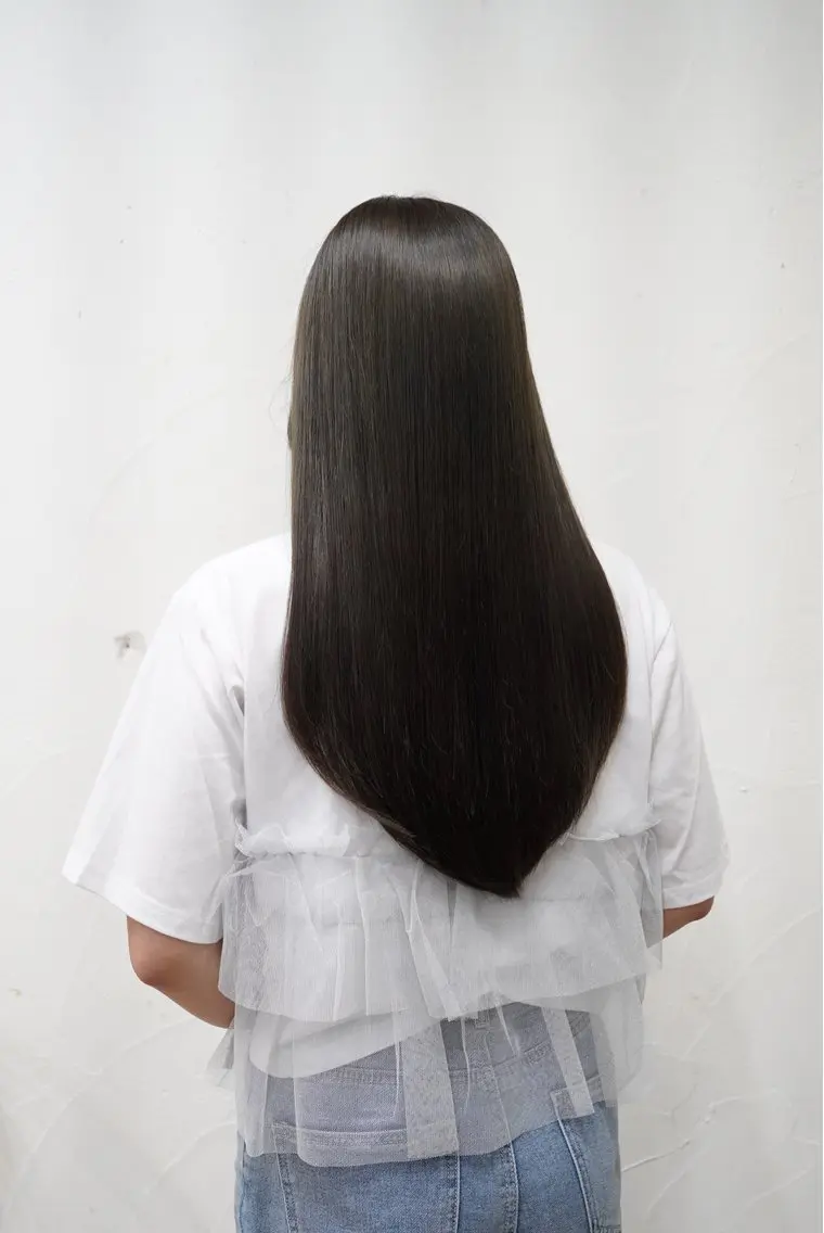 セミロング カラー グレージュ オリーブグレージュ オリーブグレー ヘアカラー ブリーチなし透明感 カラー/チサト🌿のヘアスタイル