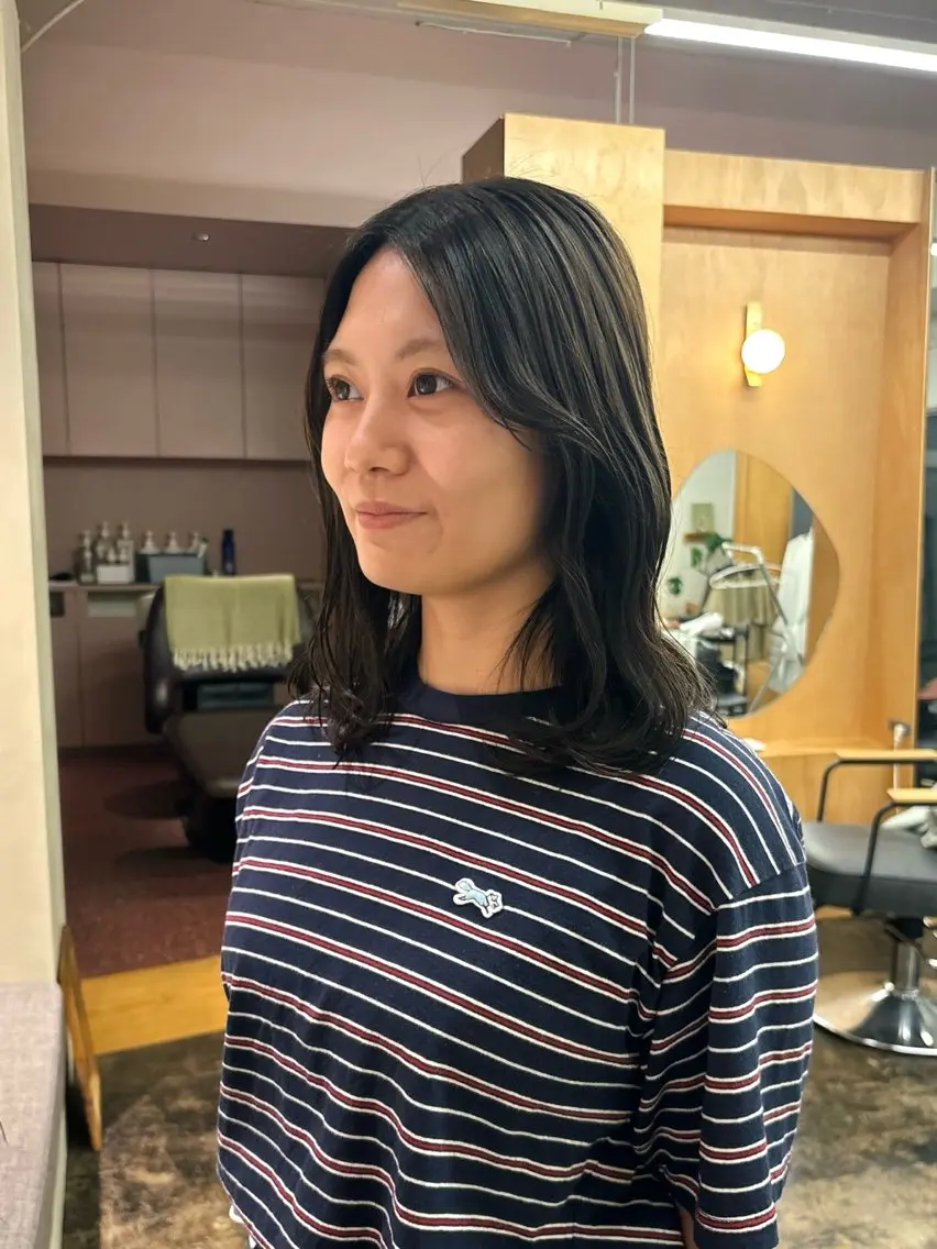 ミディアム カラー ヘアカラー pazu🪡 透明感カラー⟡.·のヘアスタイル