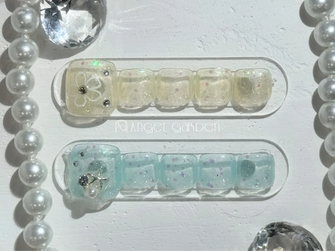 ネイル フットネイル めぐ 💫ワンホンネイルのネイルデザイン
