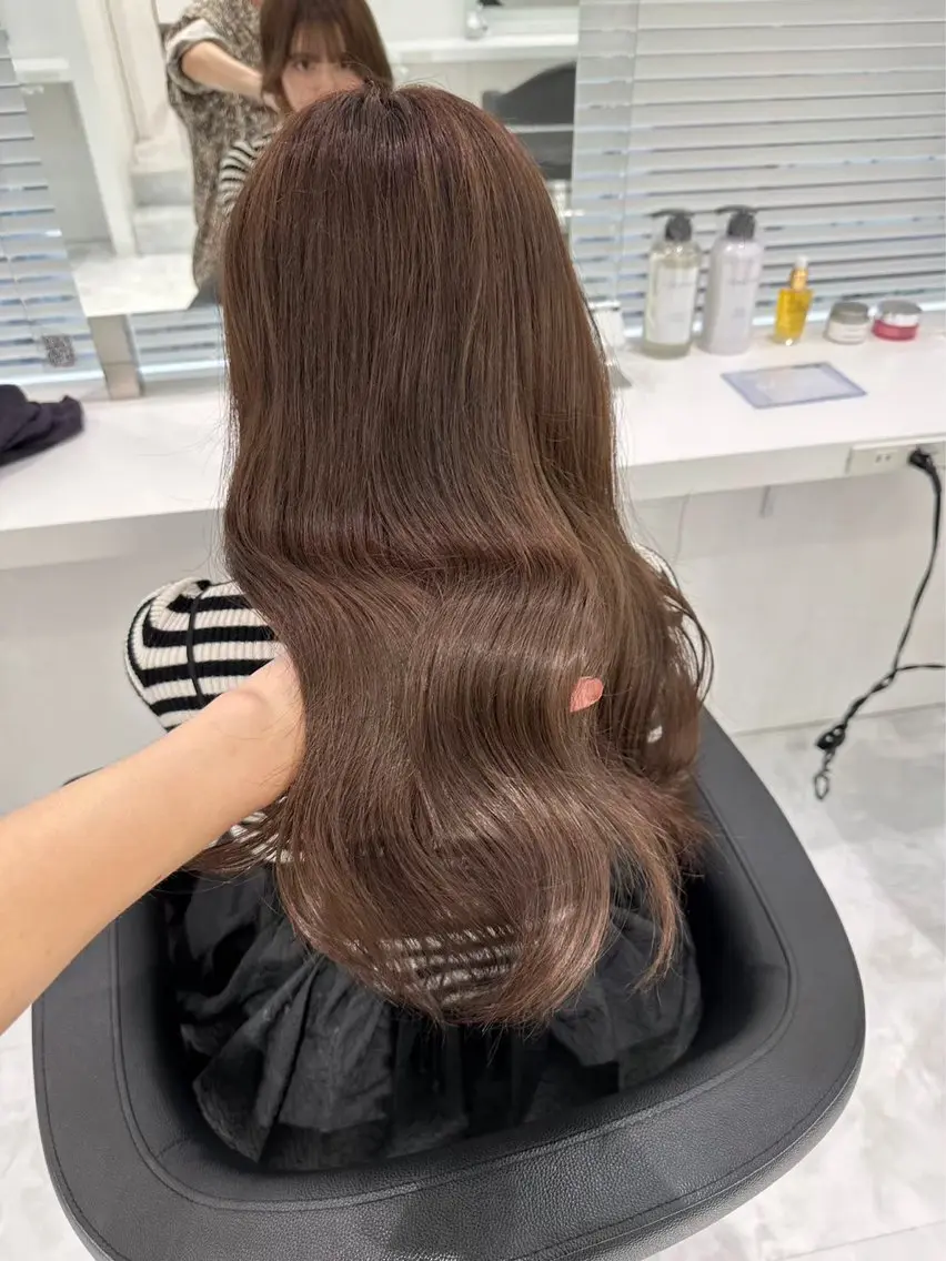 ロング カラー ヘアアレンジ ヘアカラー トリートメント ヘアセット 垢抜け透明感 カラー🪽ྀི🤎のヘアスタイル