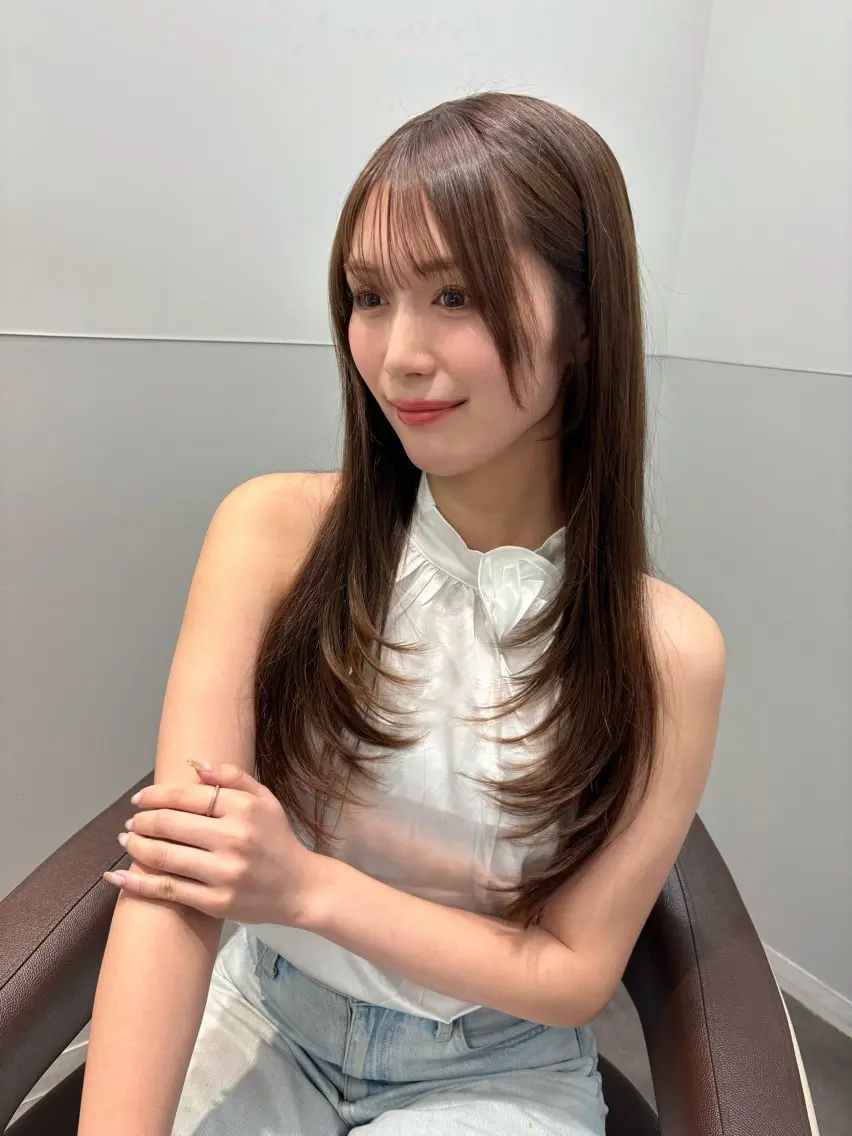 ロング レイヤーカット カット ヘアカラー トリートメント JIL BLAN千葉 代表 Toshikiのヘアスタイル