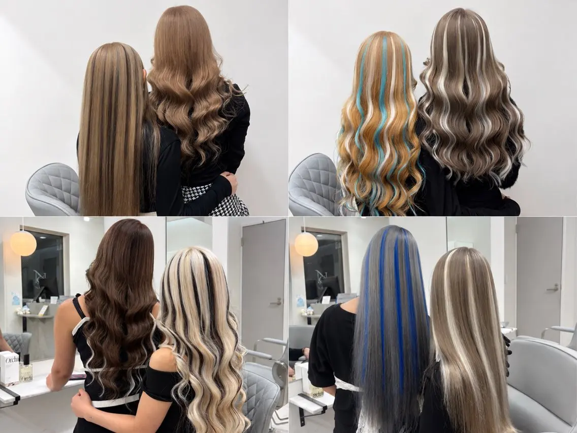 ロング カラー ヘアカラー トリートメント ギャル/ハイトーン エクステ特化/ルイヤのヘアスタイル