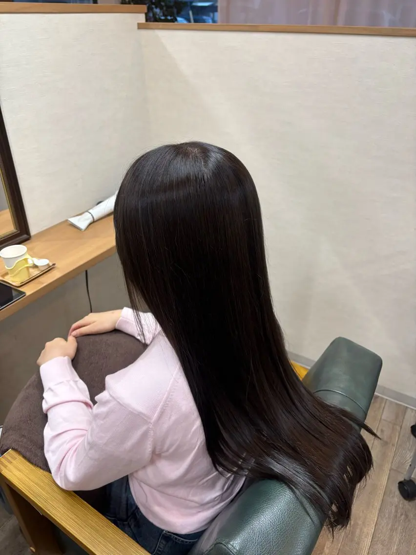 ロング カラー 透明感カラー ヘアカラー 竹本 梨夢のヘアスタイル