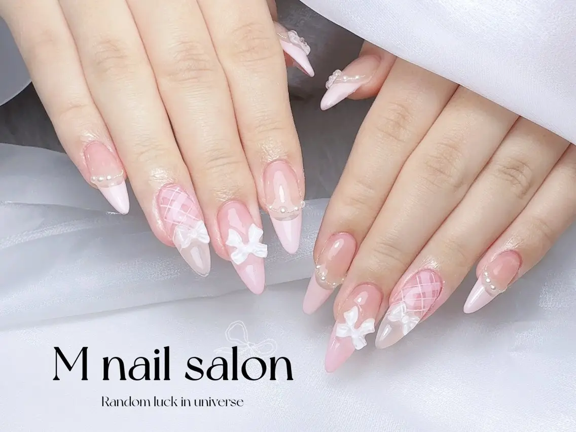 ネイル ハンドネイル M🌷nail 長さだし専門店のネイルデザイン