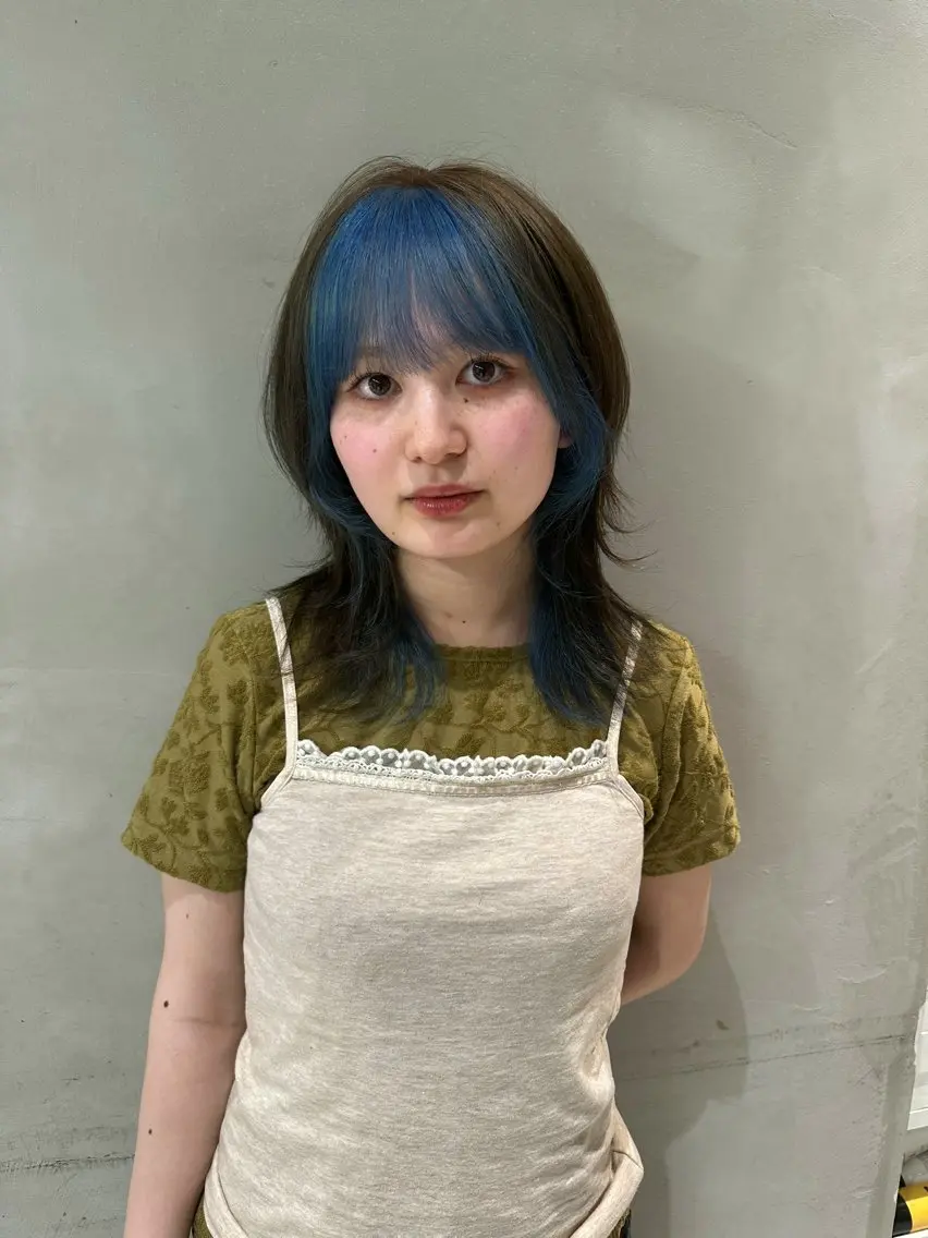 カラー ミストバング  フェイスフレーミング ヘアカラー 透明感カラー/set /hana🛼🪽‪のヘアスタイル