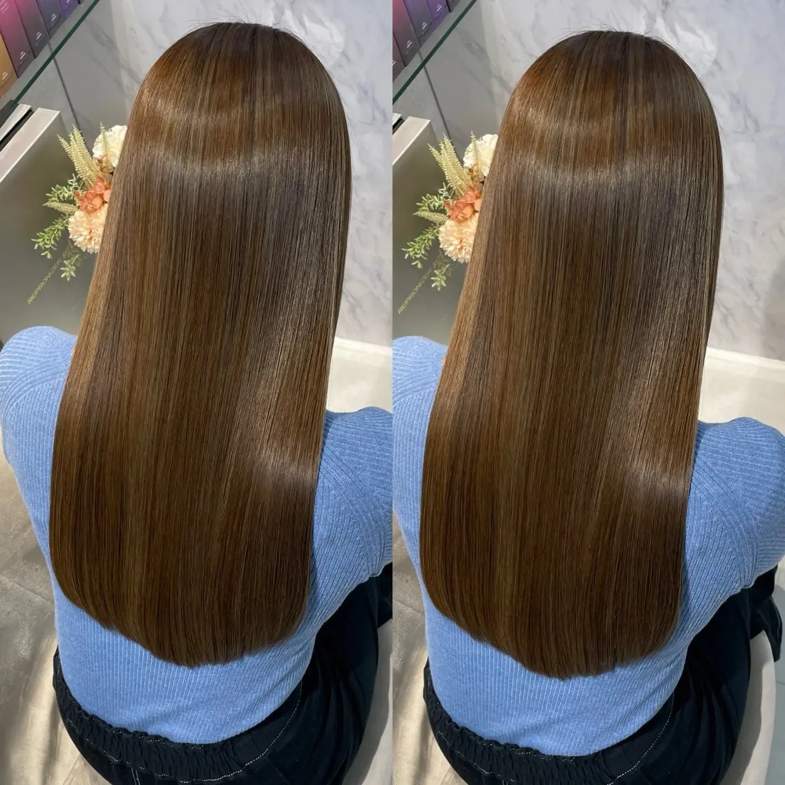 ロング カット ヘアカラー 縮毛矯正 トリートメント 今話題の艶髪矯正 美艶カラー/FUKAのヘアスタイル